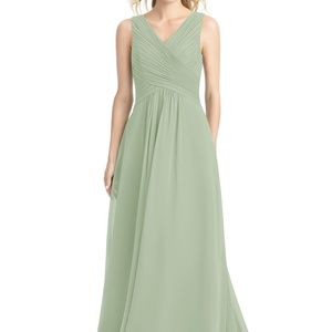 Azazie Flora Bridesmaid dress in dusty sage, sz 16